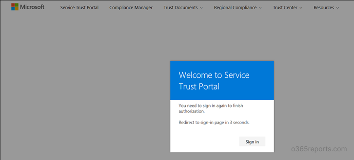 Microsoft Service Trust Portal Login