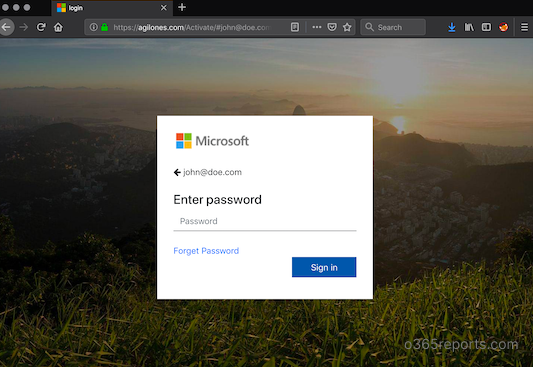 Tricked Office 365 login page. - Office 365 Reports