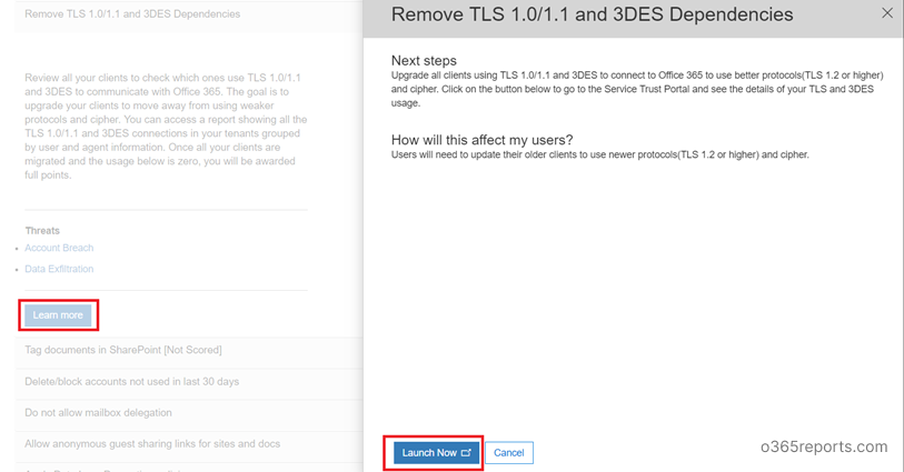Tls Report Office 365 TLS Deprecation Report - Preparing for TLS 1.2 Migration