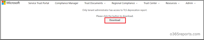 TLS deprecation report