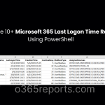 Export Office 365 Users’ Last Logon Time to CSV