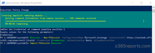 connect to exchange online powershell