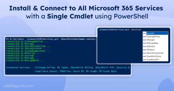 Connect to All Microsoft 365 Services using PowerShell (Supports MFA too)