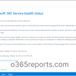 Office 365 MFA Outage - Users Unable to Login to Office 365