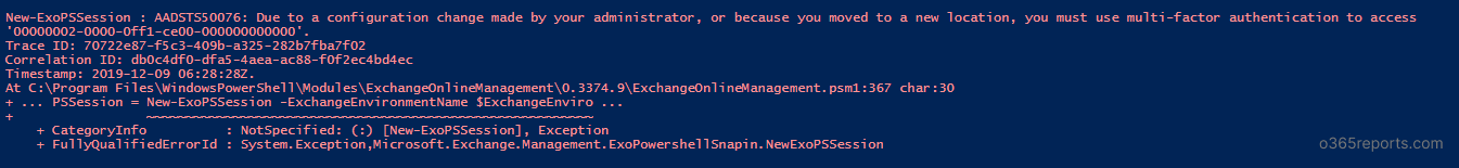 Connect Exchnage Online PowerShell with Modern Authentication