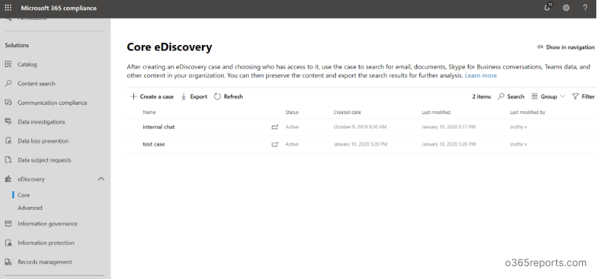 Arriba 99+ imagen ediscovery office 365