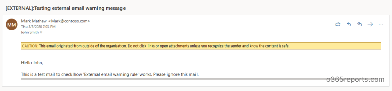 How to Add External Email Warning Message in Outlook