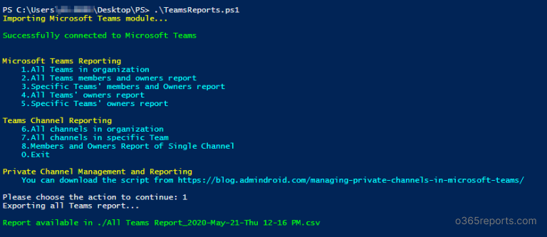 Microsoft Teams Reporting using PowerShell - Office 365 Reports