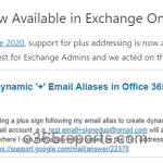How to Enable Plus Addressing in Office 365 Exchange online 