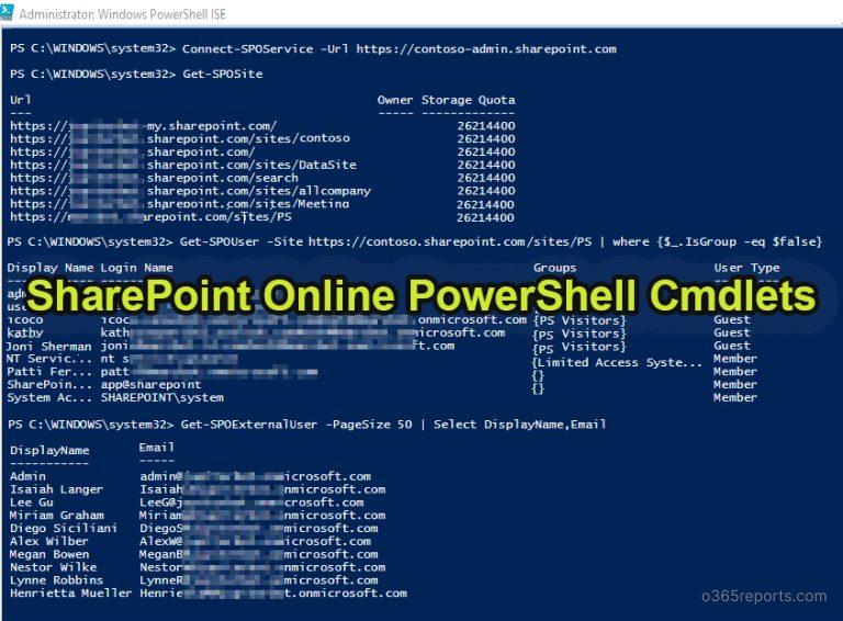 Most Useful PowerShell Cmdlets To Manage SharePoint Online Efficiently