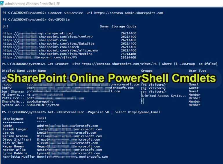 Most Useful PowerShell Cmdlets to Manage SharePoint Online Efficiently 