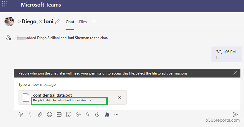 Microsoft Teams file sharing