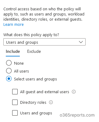 Conditional access user based