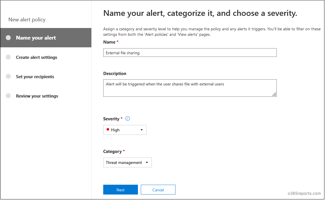 RealTime Alerting with Microsoft 365 Alert Policies Office 365 Reports