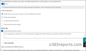 Custom DLP policy - setting rule for Office 365 Data loss prevention