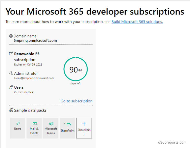 microsoft-365-developer-subscriptions-office-365-reports