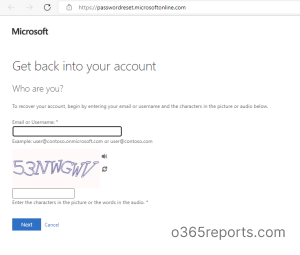 Microsoft Self Service Password Reset