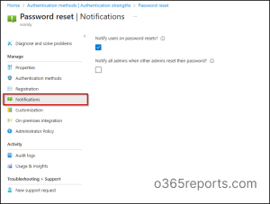 Notify users on Password Resets
