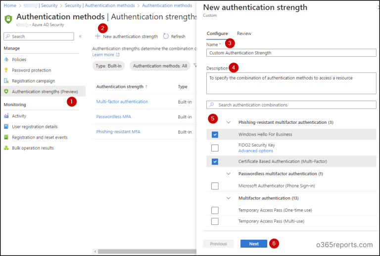 Manage Multi-Factor Authentication Strengths in Microsoft 365