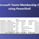 Audit Microsoft Teams Membership Changes using PowerShell 