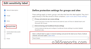How to configure and apply a label for channel meetings