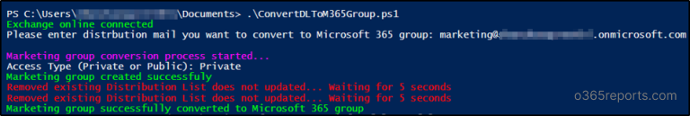 Upgrade Distribution Lists to Microsoft 365 Groups Using PowerShell