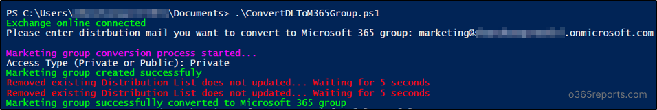Upgrade Distribution Lists To Microsoft 365 Groups Using PowerShell