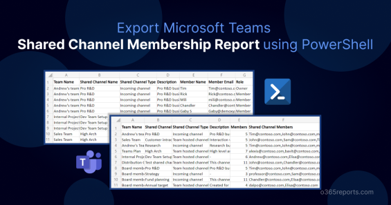 Export Microsoft Teams Shared Channel Members Report 