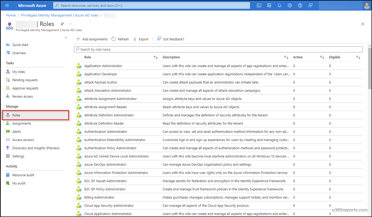 azure-ad-roles-office-365-reports