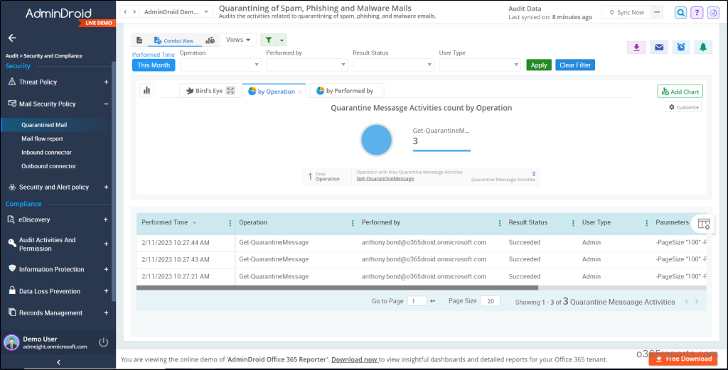 Export Quarantined Messages Report in Exchange Online Using PowerShell