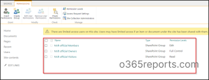 list permisssions in SharePoint Online