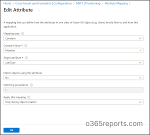 Member attribute in attribute mapping 