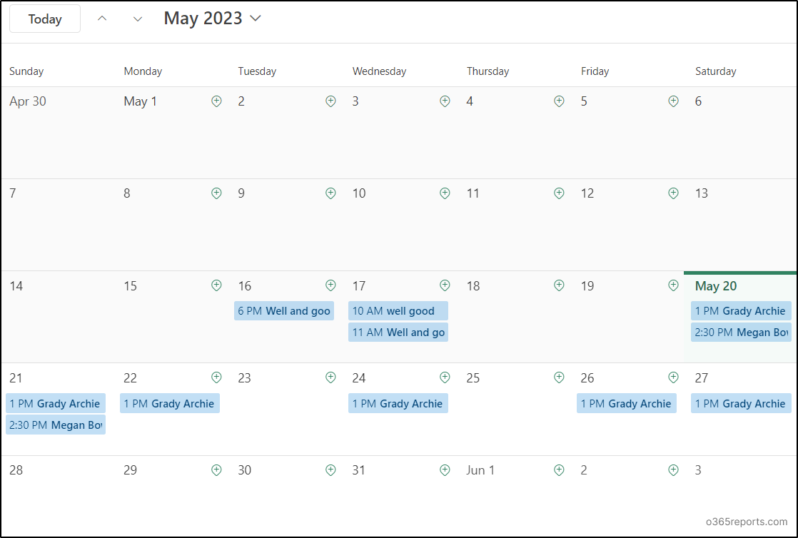 outlook-calendar-office-365-reports