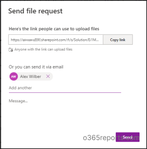 Request external file request to SharePoint