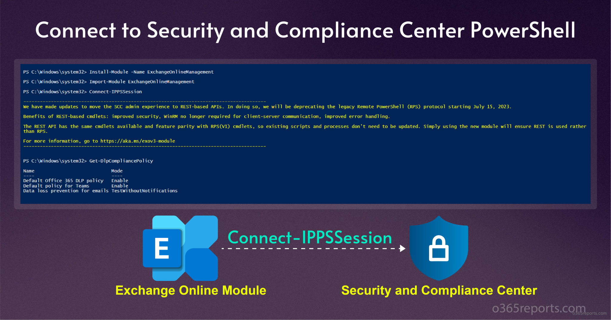 Connect to Security & Compliance PowerShell with ConnectIPPSSession