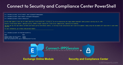 Connect to Security and Compliance PowerShell