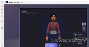 Create Avatar in Teams