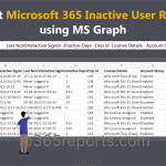 Export Microsoft 365 Inactive User Report using MS Graph PowerShell 