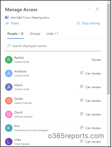 Manage Access in OneDrive