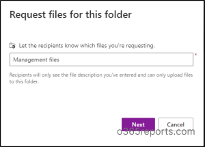 Request files for folder