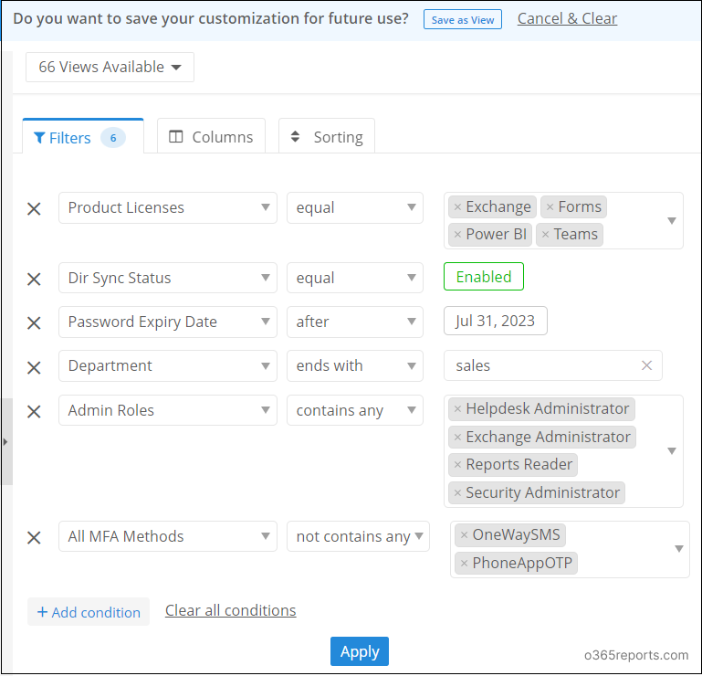 AdminDroid Office 365 Reports for Effective Microsoft 365 Management