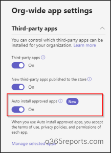 Enable Auto install approved apps