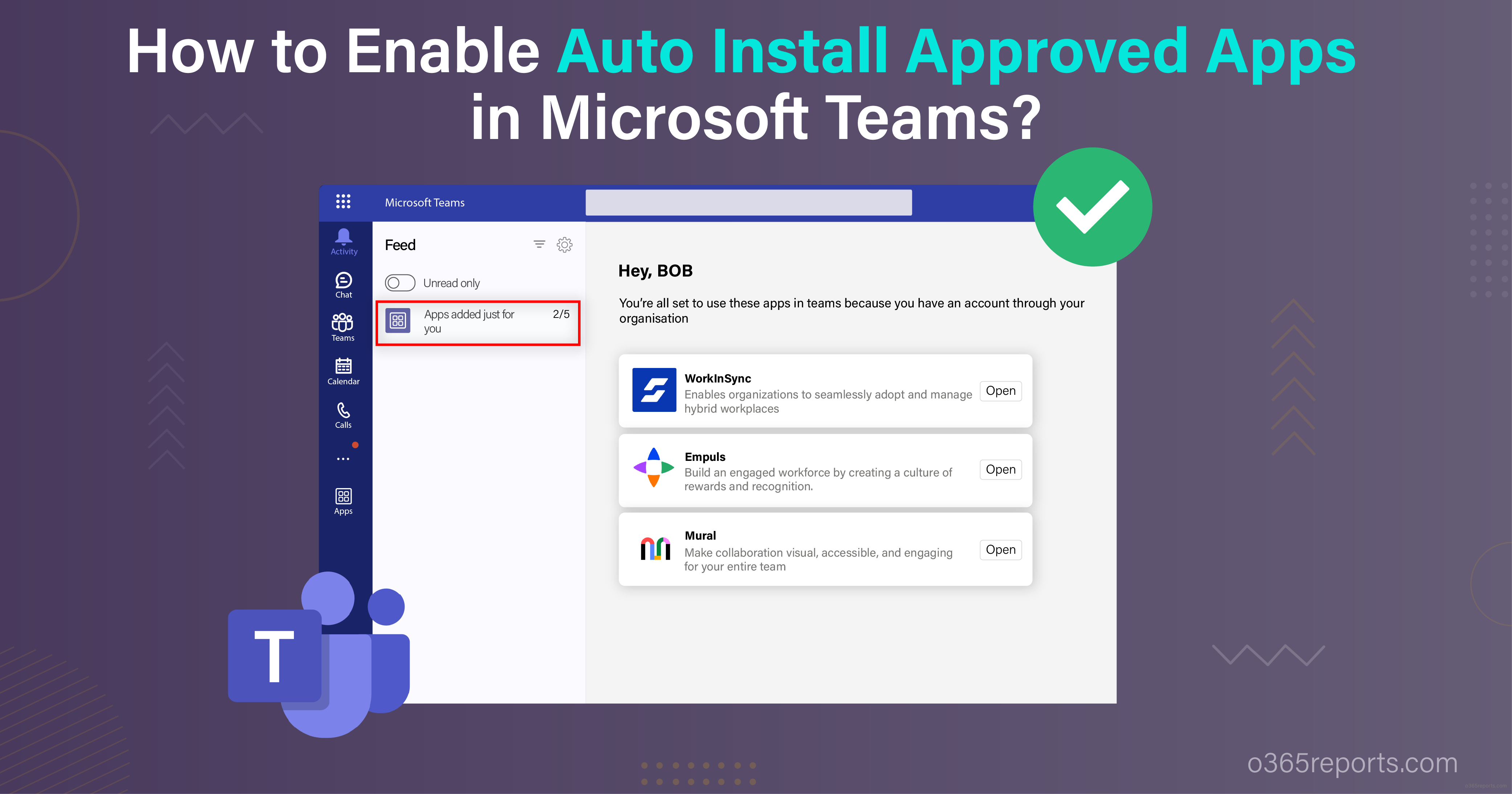 How to Enable Auto Install Approved Apps in Microsoft Teams