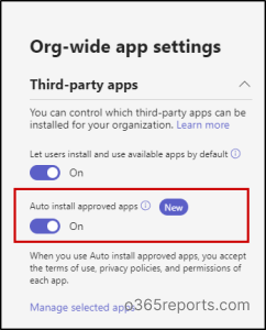Enable auto install approved apps