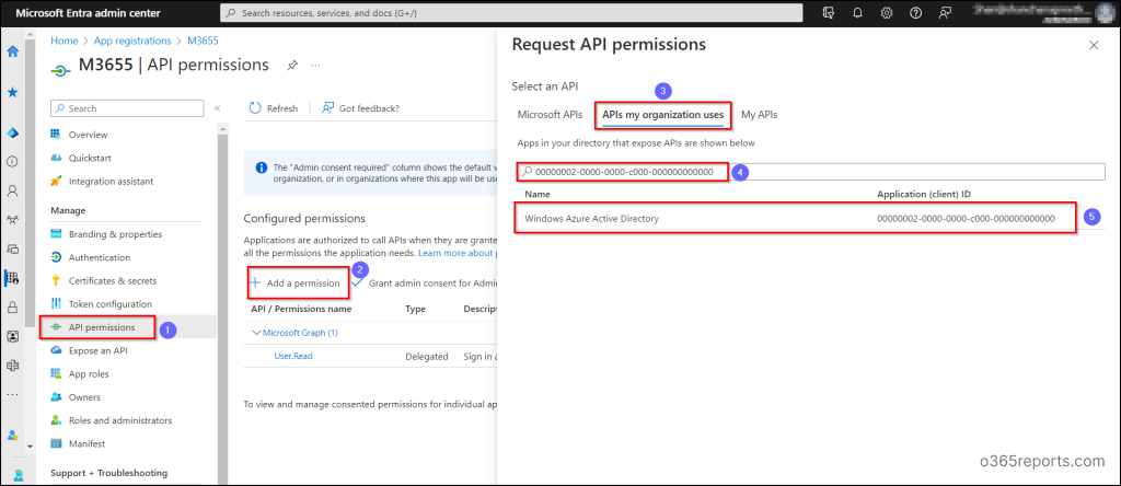 Azure AD Graph Permissions API