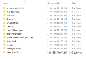 default setings exported by Entra Exporter