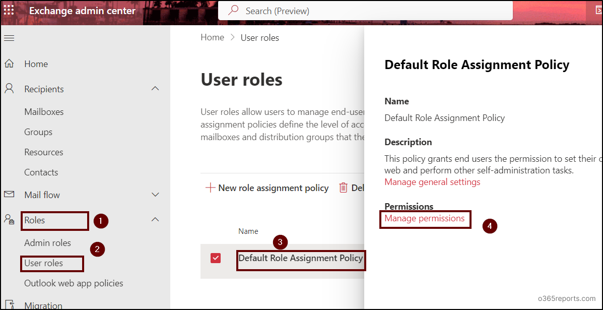 Default role assignment policy - add-ins