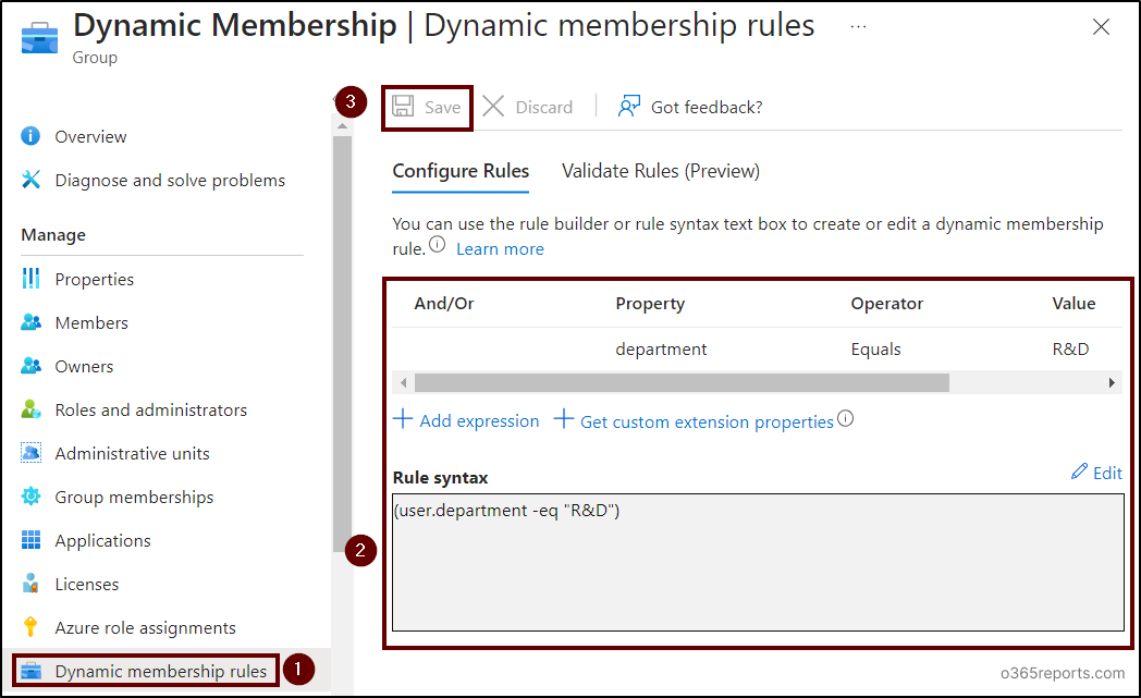 Dynamic Group Membership Update