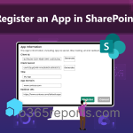 How to Register an App in SharePoint Online?