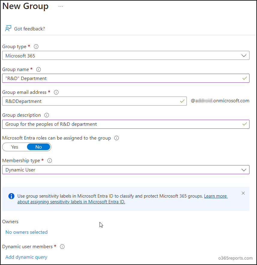 Microsoft 365 Dynamic Group MemberShip - Entra ID